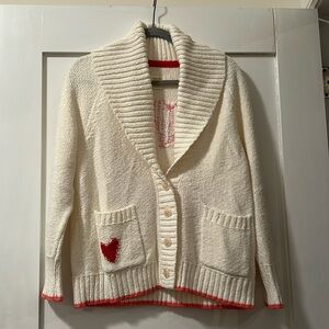 Anthropologie Maeve Heart Cardigan Sweater (Size S) - Brand New
